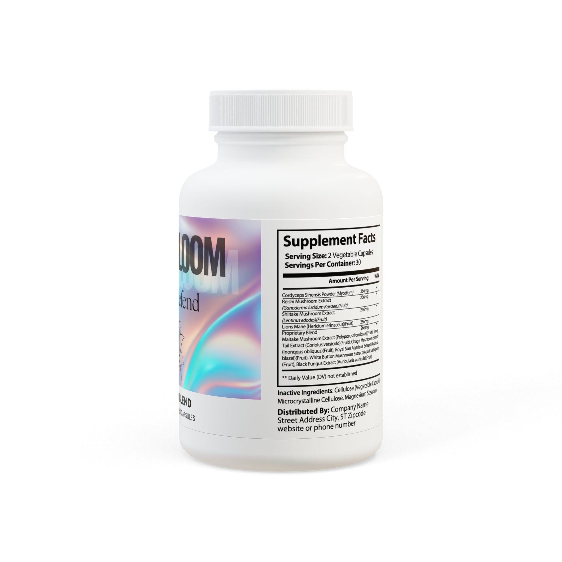 BodyBloom Build + Defend Mushroom Blend  (60 Capsules)