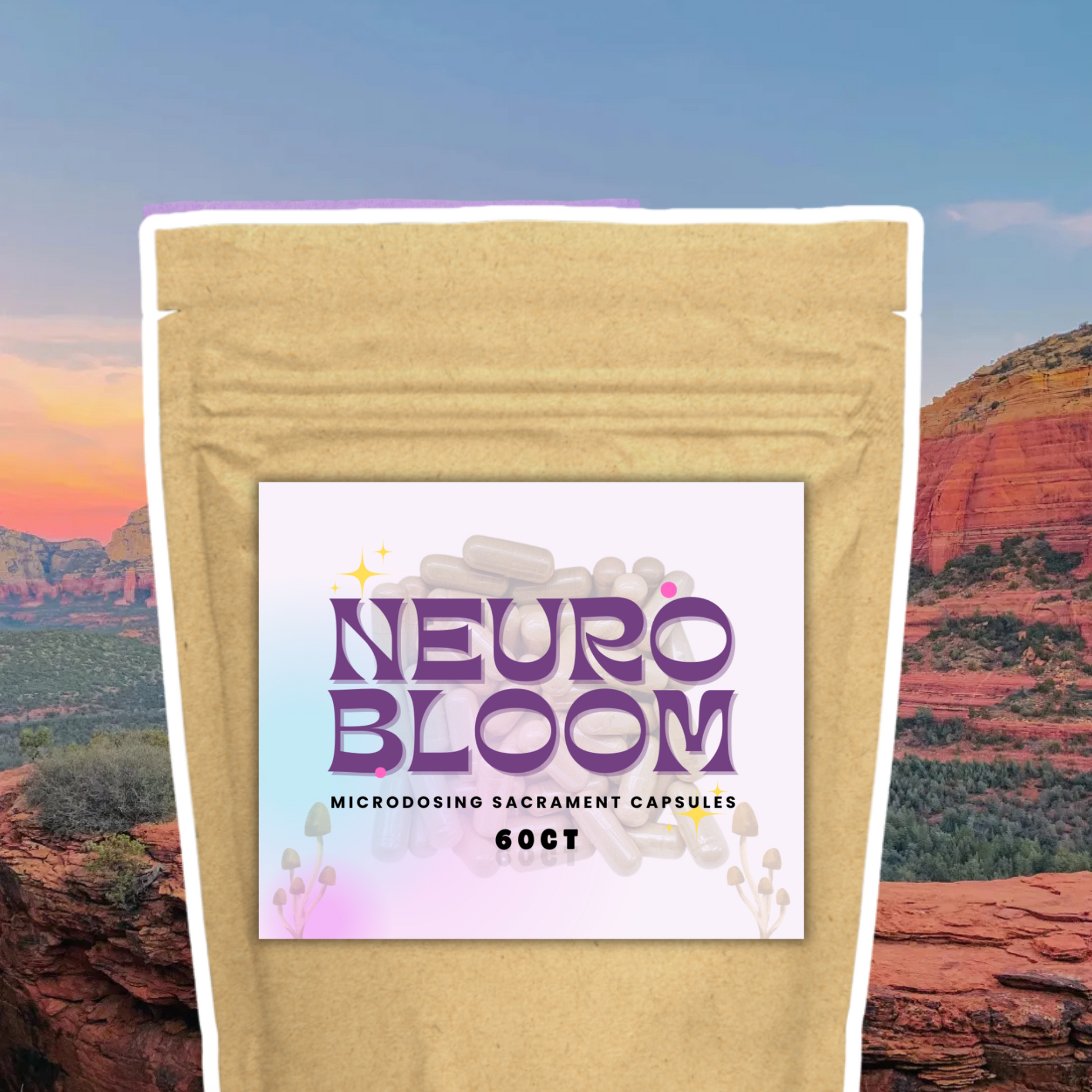 NeuroBloom Vegan Mushroom Microdosing Ritual Capsules (60ct) | Indigenous Mushroom Medicine For Healing