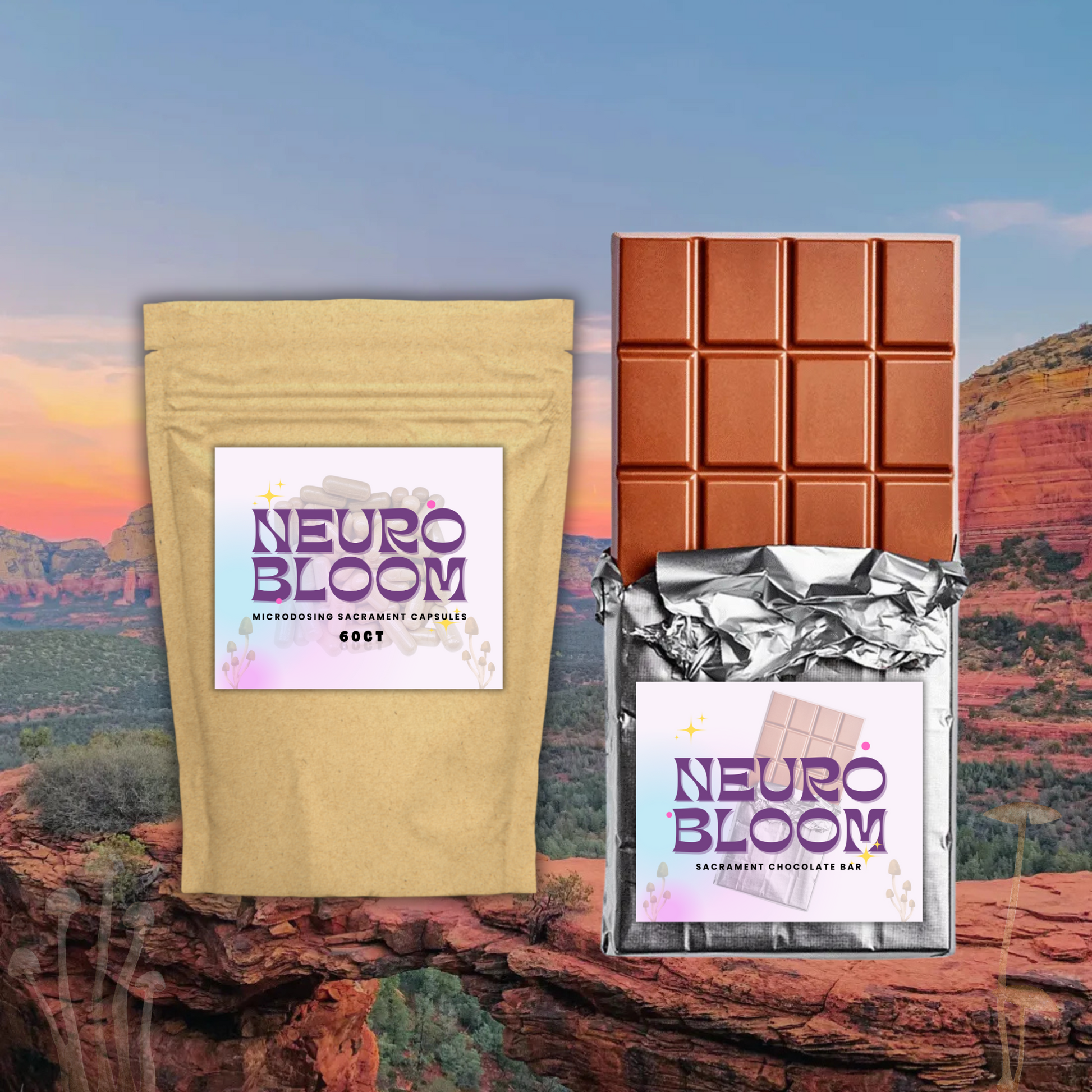 NeuroBloom Vegan Mushroom Vegan Microdosing Ritual Chocolate 3oz | Sacred Mushroom Microdosing For Healing